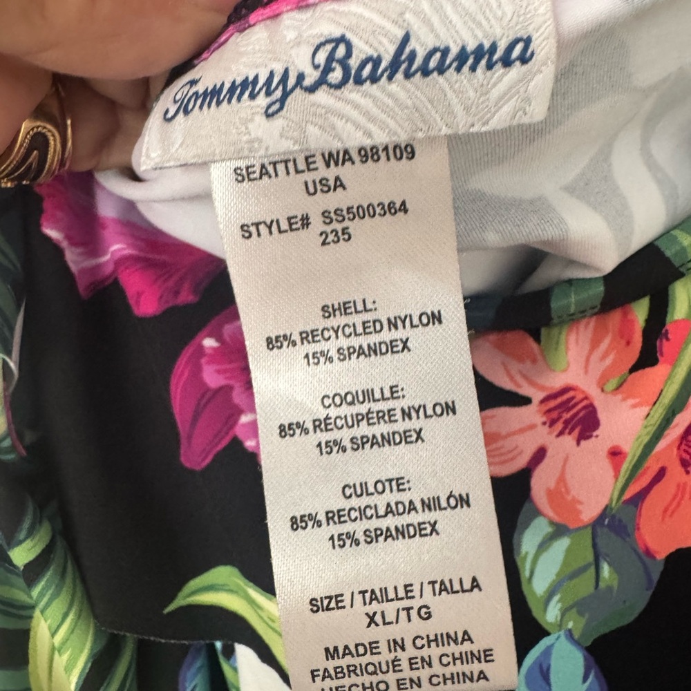 Tommy Bahama Floral Black Dress - Picture 2 of 3